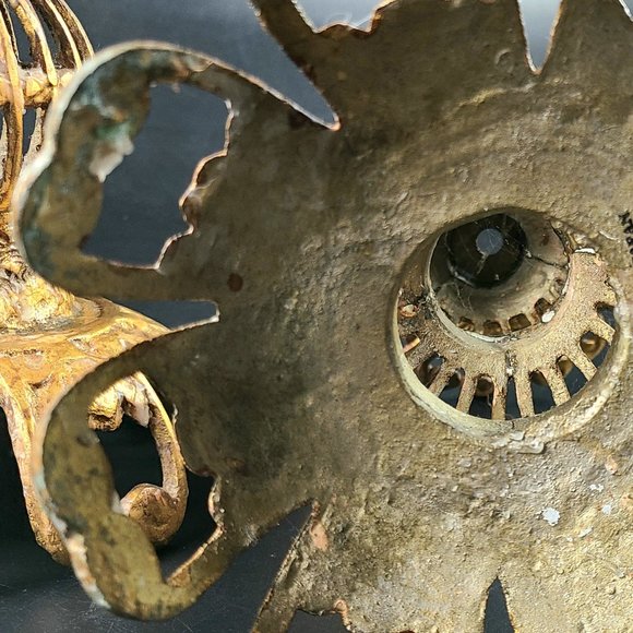 Vintage Brass Ornate Beautiful Candle Holders - Made in Japan - Pair - Picture 8 of 12